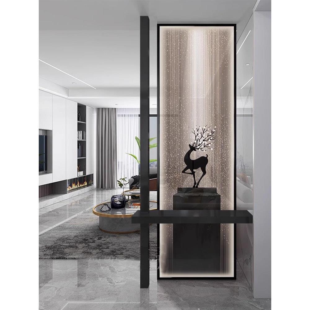 简约现代新款屏风隔断客厅入户玄关化妆室遮挡铁艺不锈钢定制