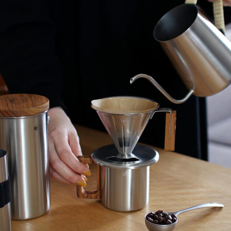 【清仓】日本燕印GSP不锈钢咖啡滤杯手冲滴漏咖啡过滤器礼盒装