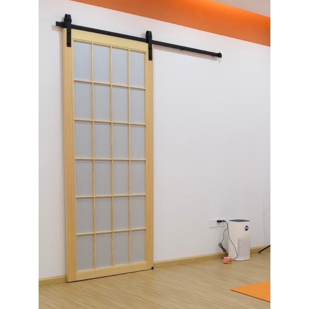 日式移门窗定制实木推拉门幽灵门定做折叠门吊轨门 隐形门谷仓门