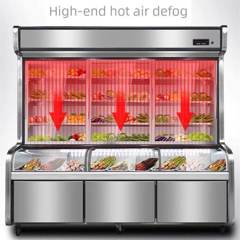 安琪尔不锈钢三温订购柜冷冻室商用冷藏冷冻麻辣热烧烤展示柜,厨房电器,展示柜,淘宝优惠券,粉丝福利购,淘宝优惠卷