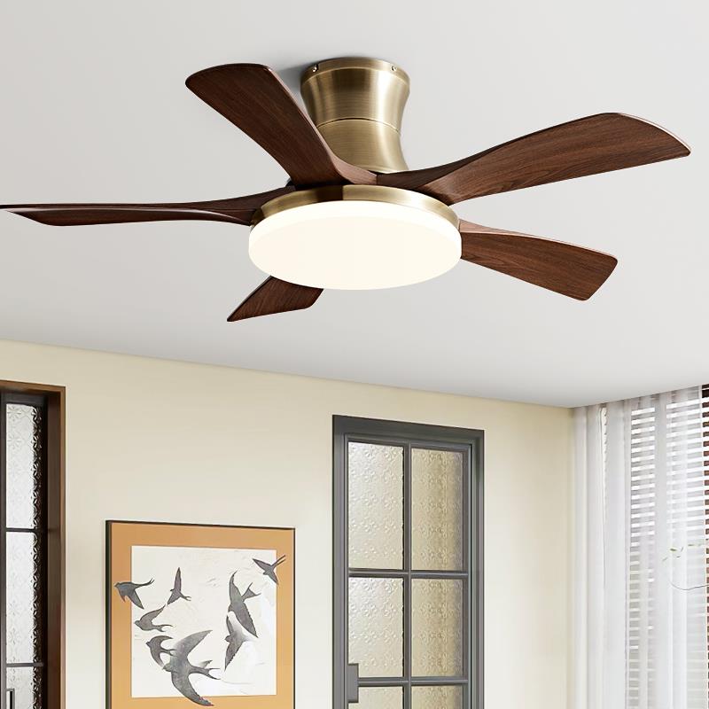 卧室风扇灯2025新餐厅风扇吊灯集成彷实木大气覆古中世纪风格吊顶