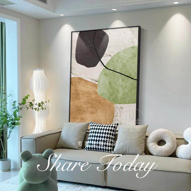 意式极简挂画高级感石来运转沙发背景墙装饰画小众抽象客厅落地画,家居饰品,现代装饰画,淘宝优惠券,粉丝福利购,淘宝优惠卷