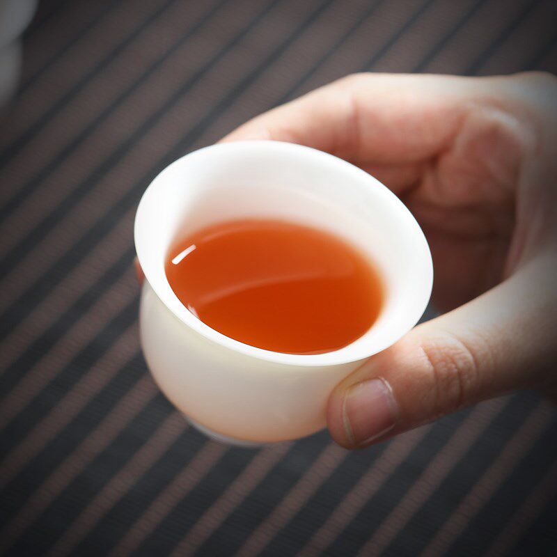 茶具套装茶杯功夫纯白色陶瓷盖碗茶壶羊脂玉德化喝茶泡茶高端办公