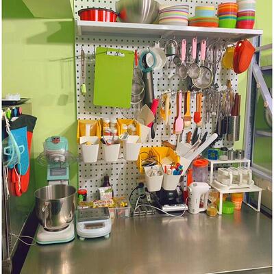 烘焙工具架孔板壁定制加厚存储架厨房存储架方孔挂板挂钩组织者架