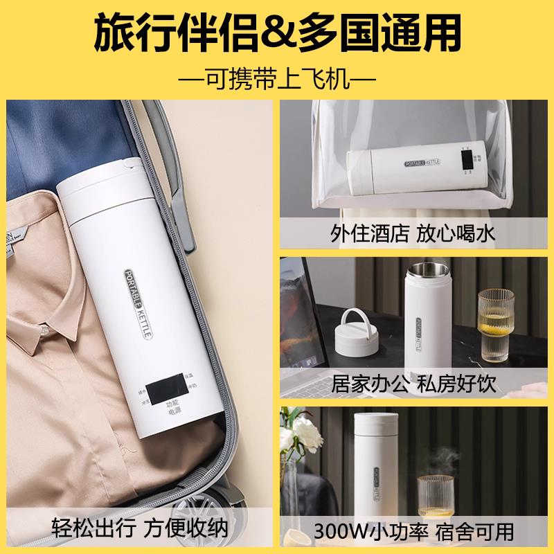 日本烧水壶家用小型迷你烧水杯宿舍多功能养生杯旅行电热恒温杯