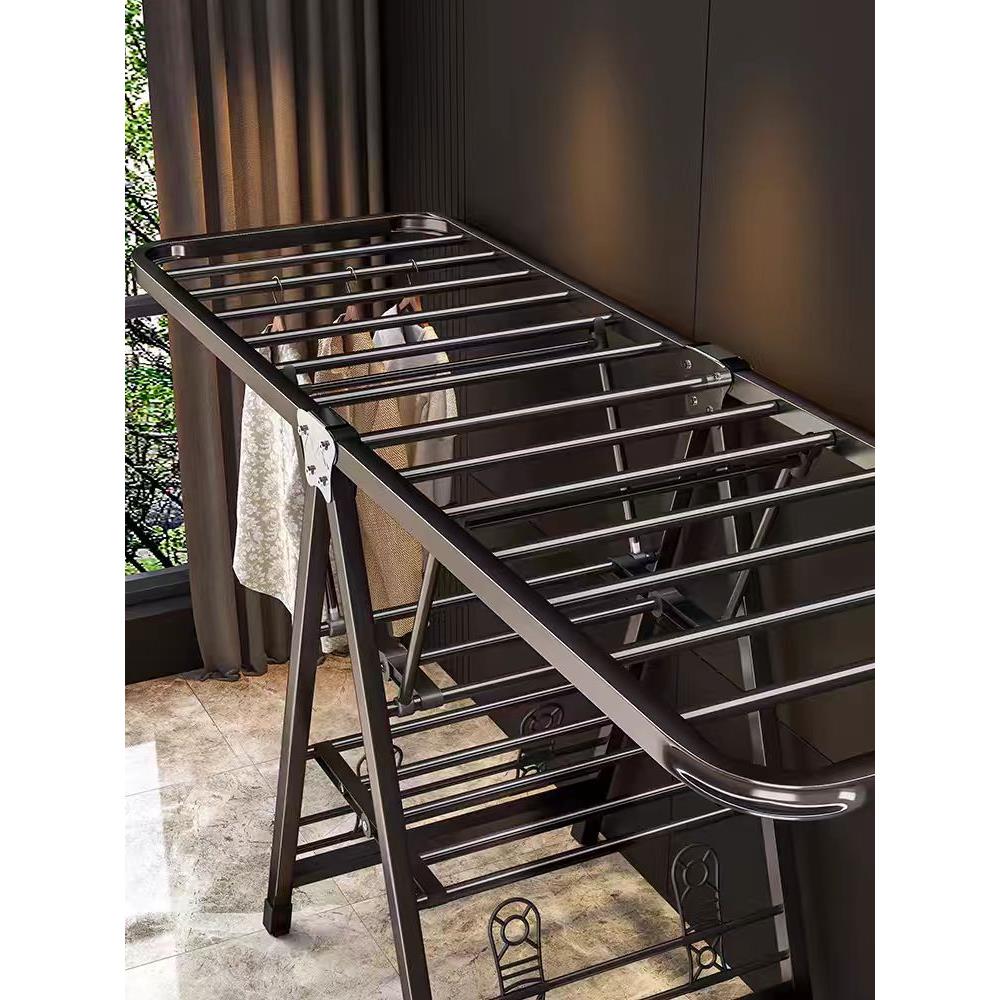 折叠晾衣架阳台家用落地式晒衣架室内外婴儿凉晒挂衣杆晒被子神器