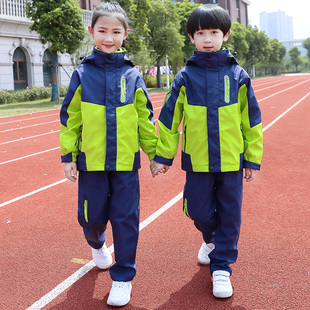 三件套y儿童防风水冲锋衣班服定制男孩棉 幼儿园园服秋冬校服套装