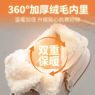 【定制】Q905加绒拉链休闲鞋女厚底女鞋2022新款高帮棉鞋冬季百搭