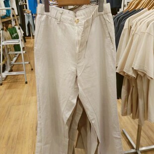 男女装棉麻混纺休闲裤/裤子轻薄宽松直筒长裤25春夏新款R470598