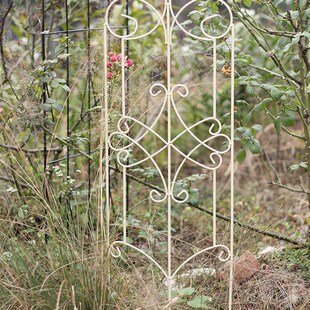 外贸铁艺几何图案小屏风爬藤架铁线莲花架O园艺支架庭院花园装饰