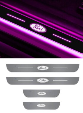 汽车门槛条免接线氛围灯迎宾踏板ledG感应灯车内改装饰流光呼吸灯