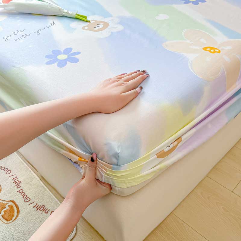 牀笠纯棉100全i棉牀罩牀垫套一米二2023年新款1.5纯棉100全棉1米2