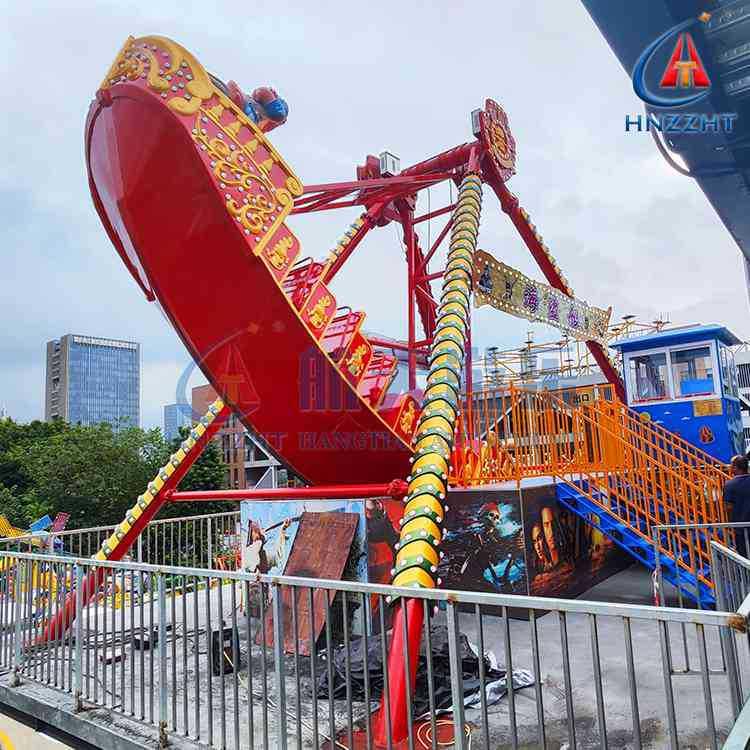 新型2463座豪华盗船海游设乐免备强度玻璃钢材质费安装