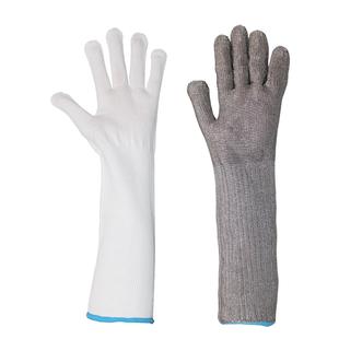 加长不锈钢丝9级防割防刺防刀割护臂屠宰金属验厂裁剪防护铁手套