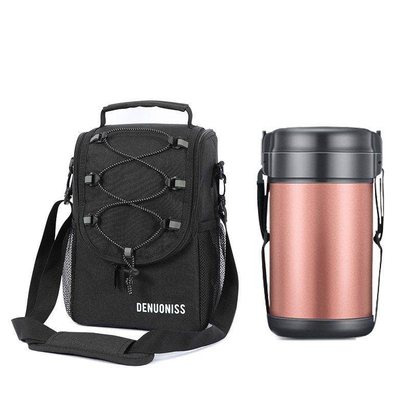 加厚饭盒袋便当包保温圆形桶套手提便当包饭桶包防水带饭包午餐包,收纳整理,饭盒袋,淘宝优惠券,粉丝福利购,淘宝优惠卷