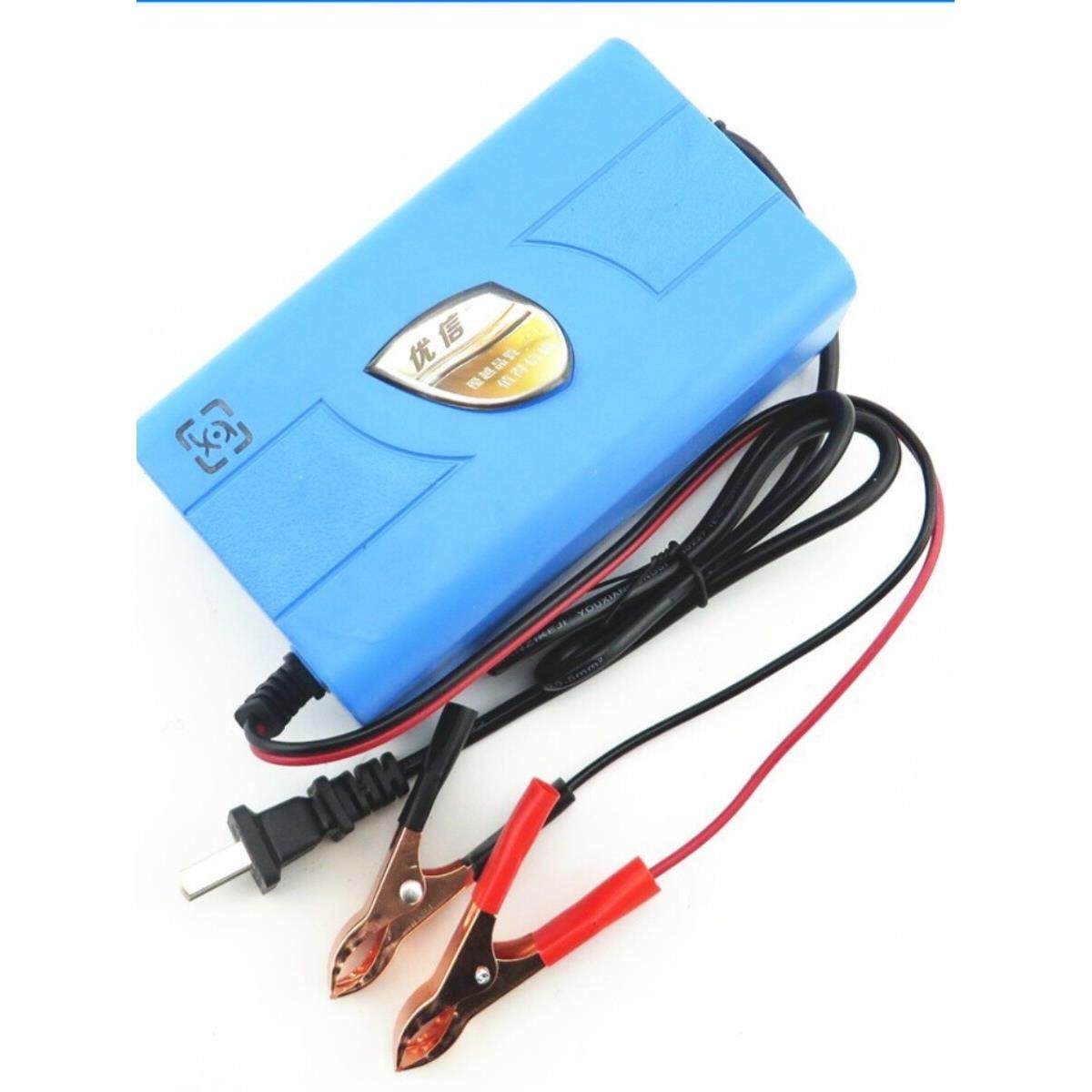 优信汽车电瓶充电器摩托车智能电瓶充电器12V蓄电池修覆充电器6A