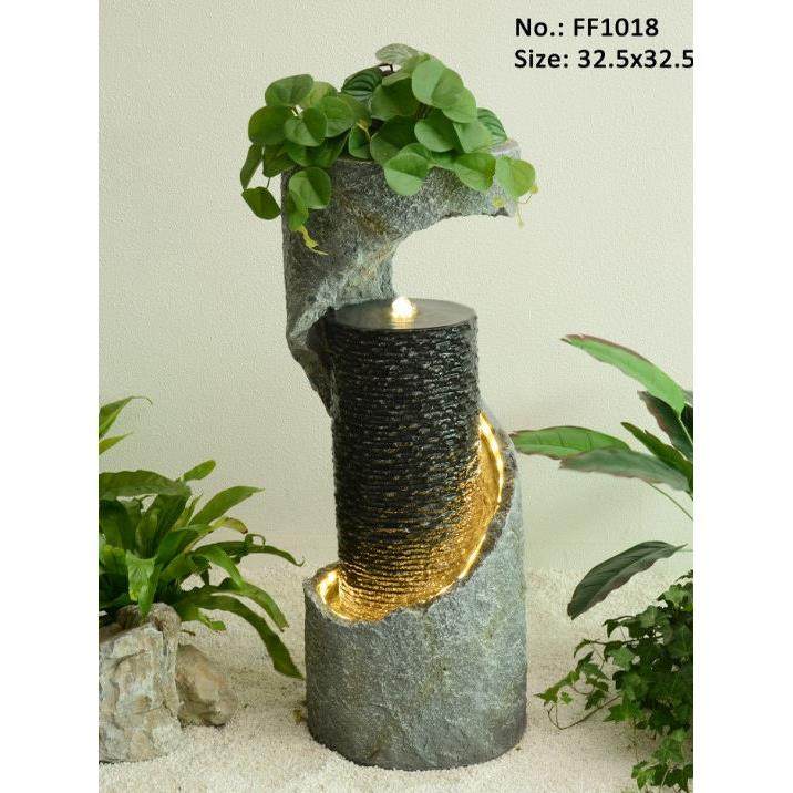 现代简约创意流水喷泉风水加湿器财富饰品家居客厅入口阳台饰品