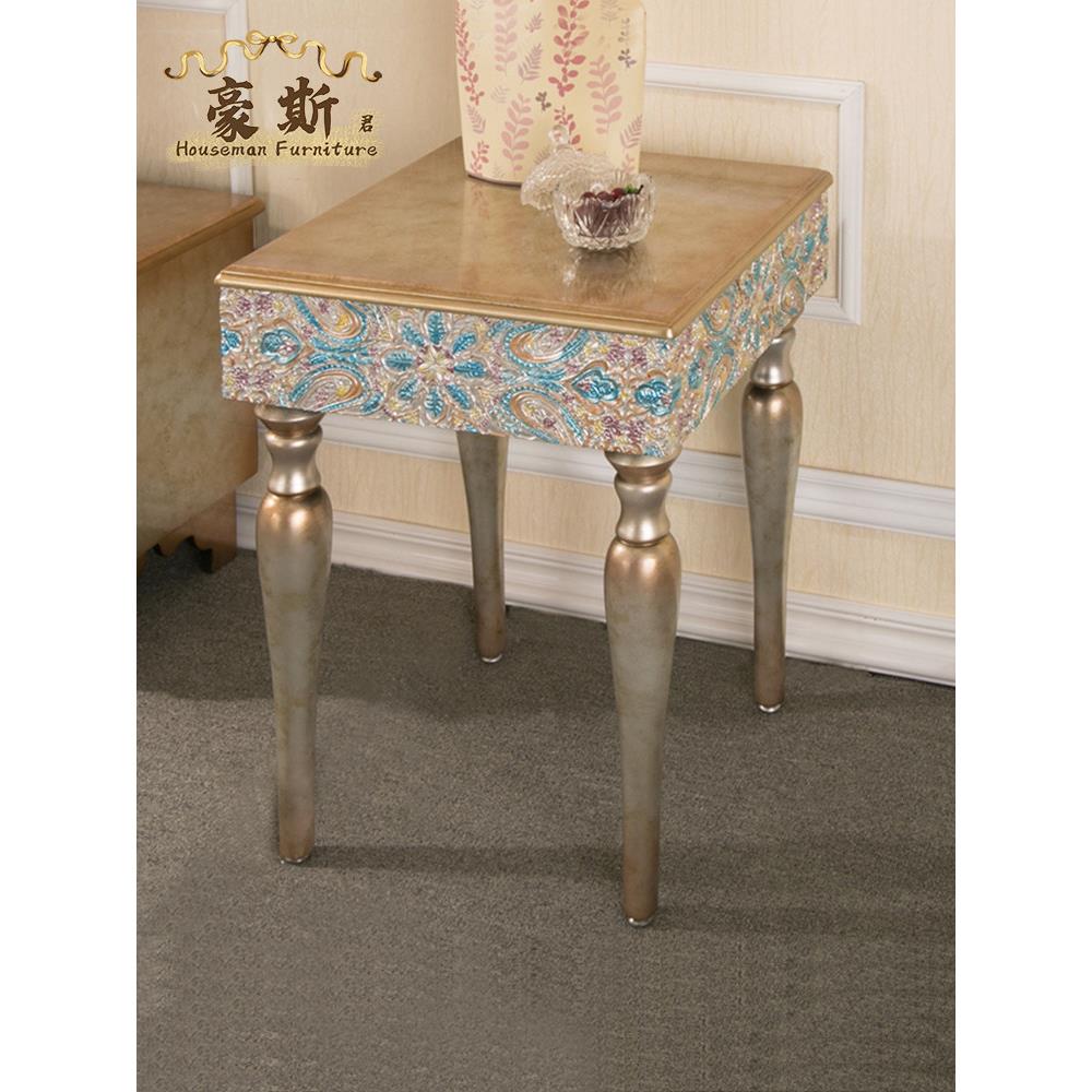 新古典主义边桌现代中国风可及豪华小茶几客厅沙发边桌欧洲角桌卧