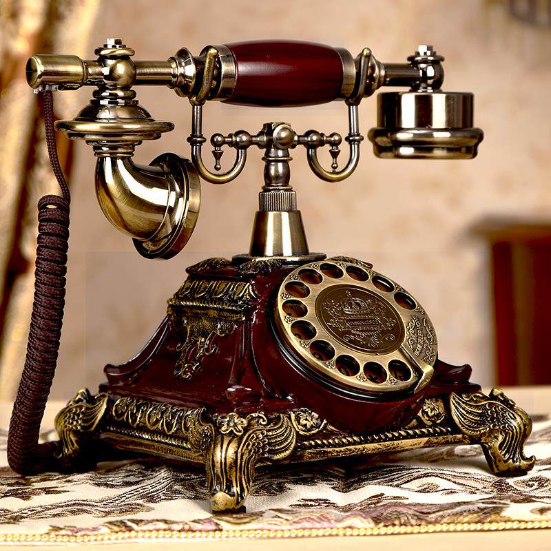 慕予臻时尚创意电话机家用座机复古转盘欧式仿古固话老式旋转电话