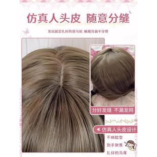 甜豆豆假发女75cm少萝Lolita双马尾假发长卷发全头套 榛果茸茸