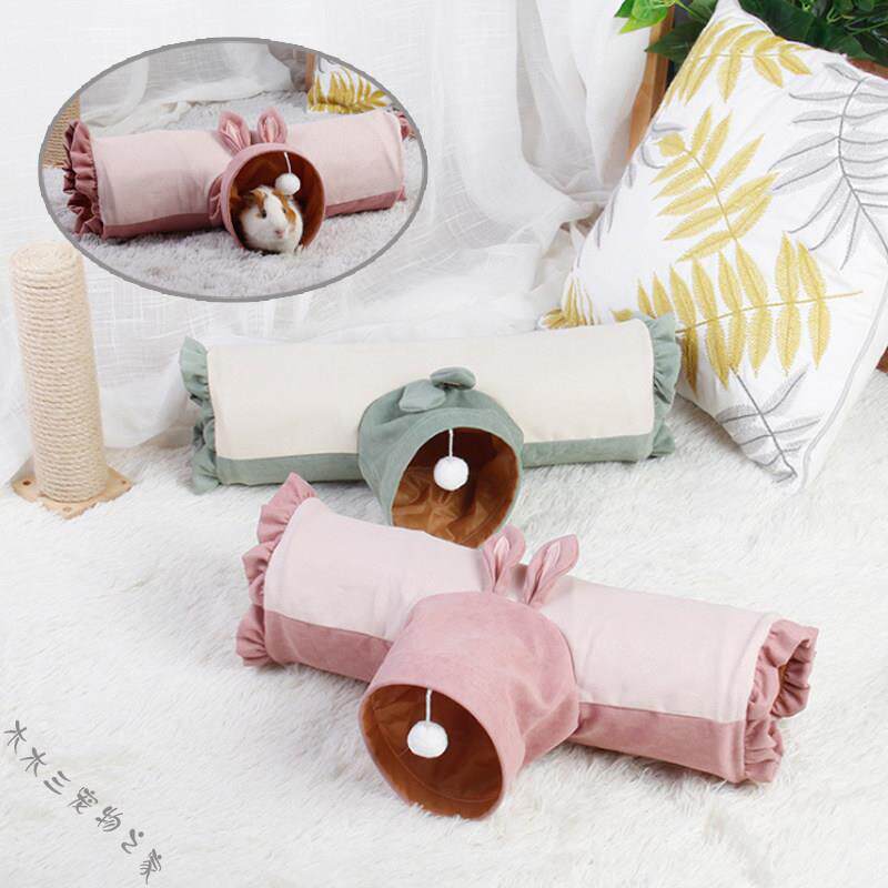 小宠钻筒通道金丝熊仓鼠荷兰猪三通隧道窝松鼠刺猬躲避屋四季通用