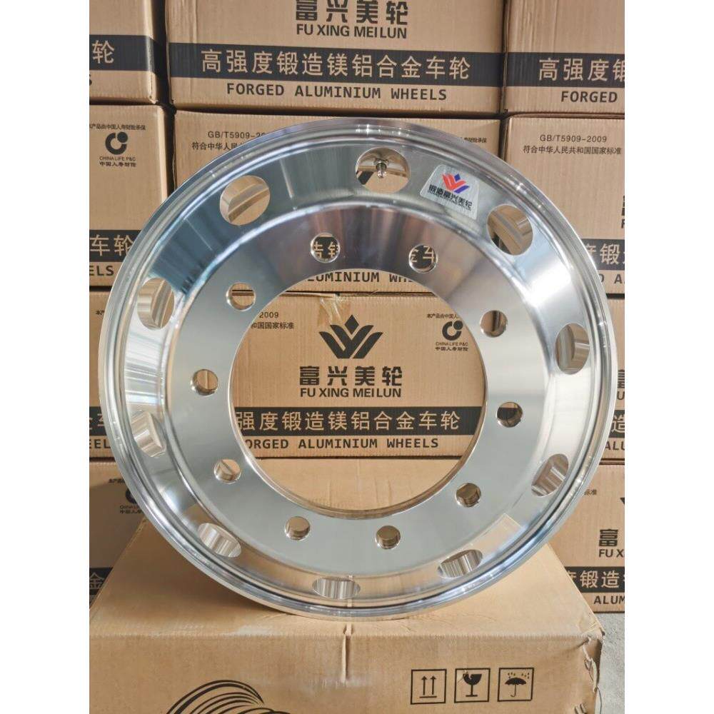 大货车卡车客车挂车锻造铝合金轮毂铝圈12R315/295真空轮胎轻改装