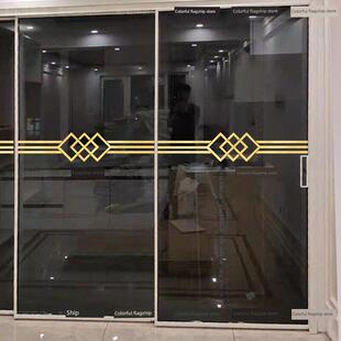 简约玻璃门贴纸腰线装饰条家用厨房阳台浴室移门推拉门上防撞线条