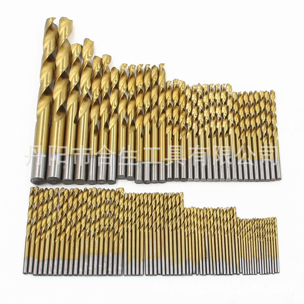 跨境 1.5-10mm99pcs镀钛麻花钻头 木工电钻开孔器套装