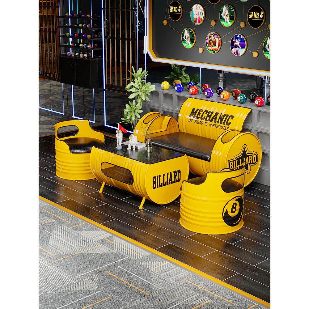 工油桶卡座酒吧等候区洽谈休息区商用创意桌椅茶几组合,商业/办公家具,卡座,淘宝优惠券,粉丝福利购,淘宝优惠卷