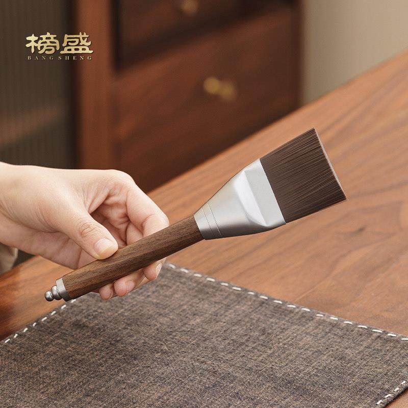 胡桃木笔刷茶刮茶盘刷清洁刷茶水刮板不掉毛实木高档茶道配件,餐饮具,茶道/零配,淘宝优惠券,粉丝福利购,淘宝优惠卷