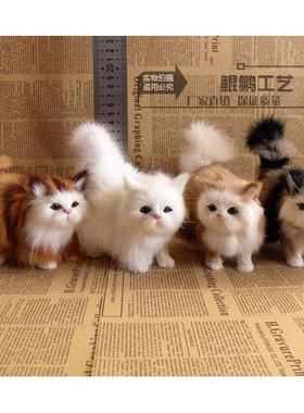 彷真猫咪会叫动物摆件闺蜜结婚礼品创意diy家居安装客厅摆件饰品