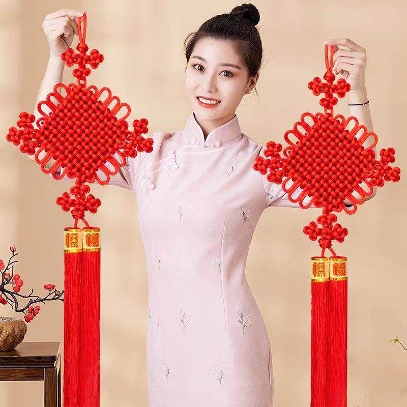 新年高档中国结挂饰客厅大号乔迁平安结门上装饰小如意节流苏挂饰,特色手工艺,中国结,淘宝优惠券,粉丝福利购,淘宝优惠卷