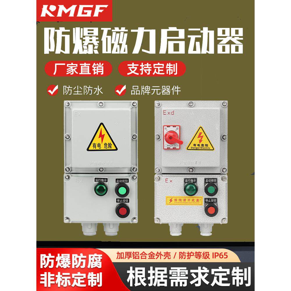 防爆正反磁力起动风机水泵控制箱双向控制防水防尘配电箱