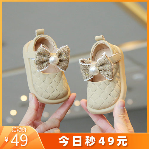 女宝宝鞋春秋婴儿软底学步鞋子儿童小皮鞋一岁半女童公主鞋小童鞋