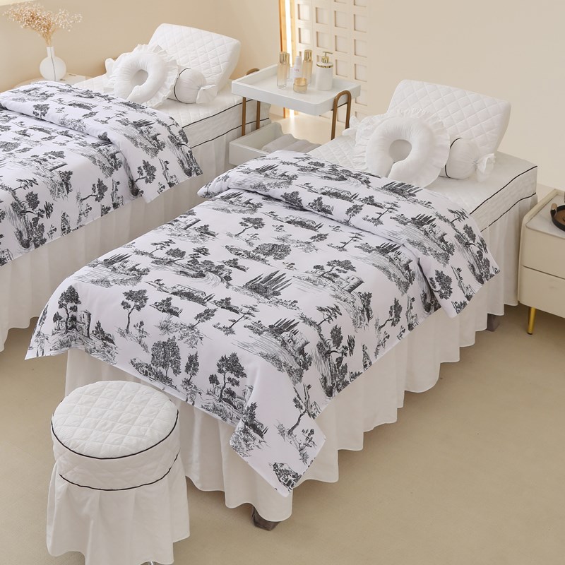 美容床罩四件套高档专用美容床床套高端轻奢按摩S四季通用美容院