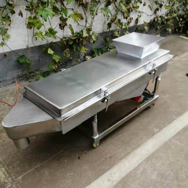 电动单电机筛选杂粮机 清选燕麦荞麦谷物机 直线式不锈钢振动筛