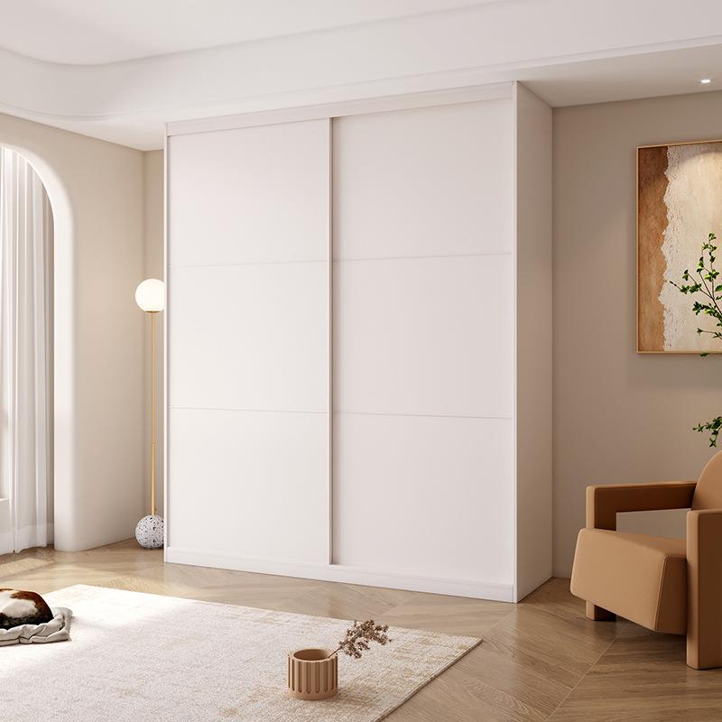 7WLO 推拉门衣柜家用卧室衣帽间移门简易儿童实木柜子一门到顶衣