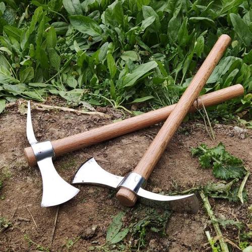 不锈钢镐斧便携刨砍两用小号锄头松土挖树桩盆景工具一体淬火冰镐