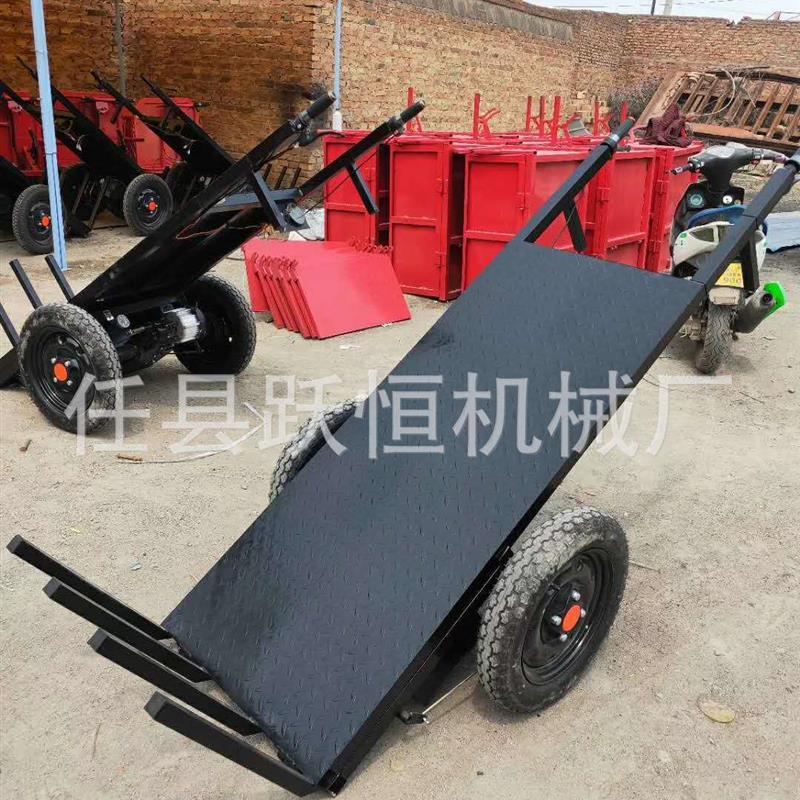 电动拉砖车平板拉砖车 工地用平板拉灰拉砖车 手推电动拉砖车