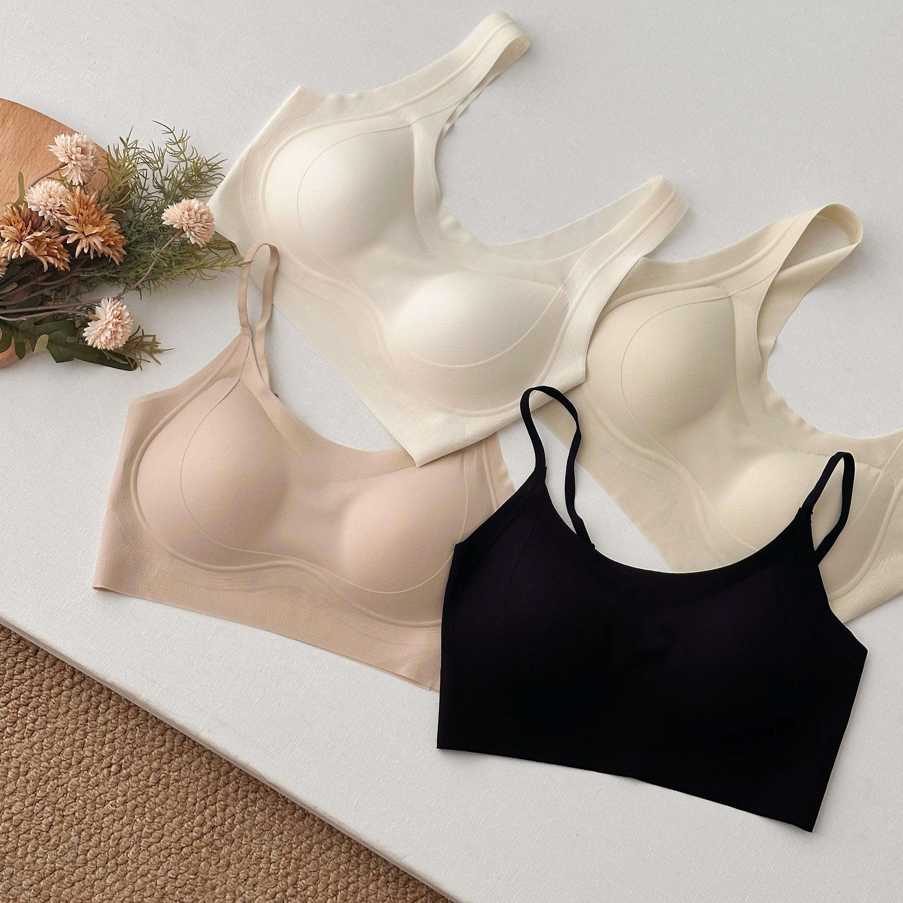 小云肌无痕乳胶美背内衣女固定杯打底果冻胶抹胸裹胸少女背心