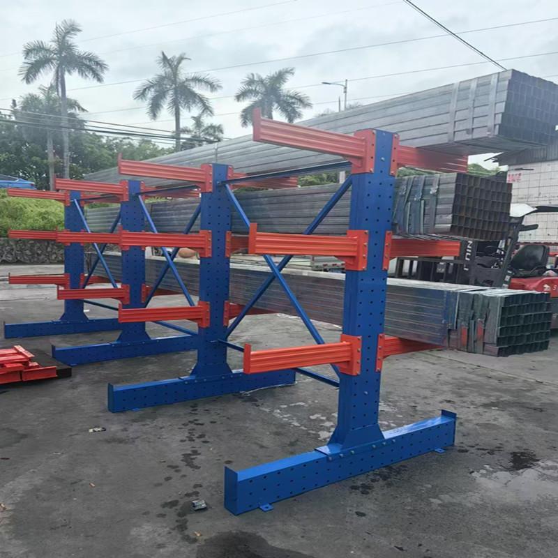 重型悬臂货架加厚钢管铝型材棒料管材PVC管单双面托臂物料架