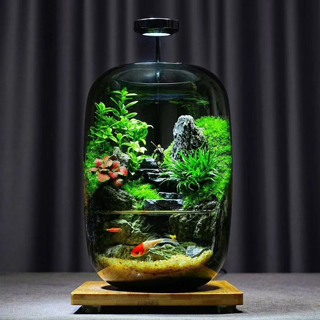 流水培鱼缸黑神话悟空苔藓微景观流创意桌面生态瓶办公室摆件造景