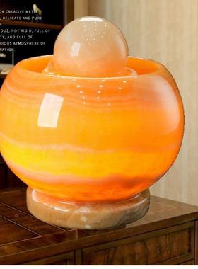 风水轮转流水喷泉玉石转球摆件开业玄关进门客厅办公室礼品风水球