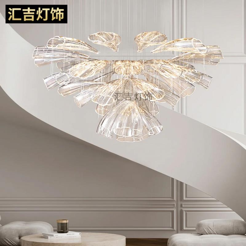 别墅客厅吊灯现代简约大气轻奢创意个性艺术餐厅卧室房间灯具定制