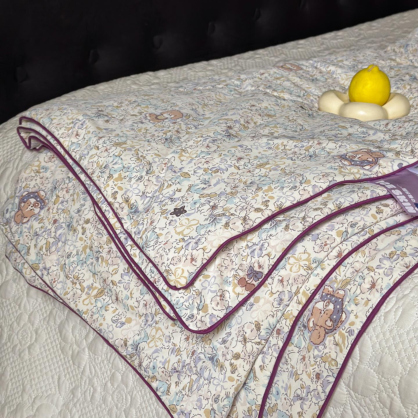 2025新款生椰冰皮凉感丝夏凉被轻薄可折叠夏天空调被法式复古被子