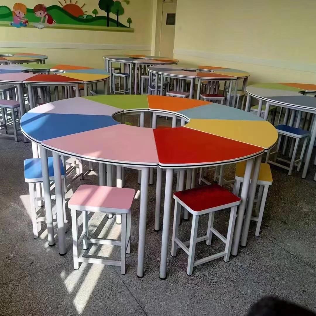 团辅桌学校阅览室心理咨询室桌椅组合活动桌培训团体辅导室拼接桌