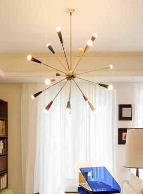 孟菲斯彩色烟花分子灯意大利Sputnik设计师中古客厅卧室楼梯吊灯