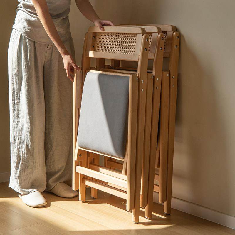 覆古实木折叠椅藤编椅子折叠餐椅靠背椅可折叠椅子家用小户型叠放,住宅家具,折叠椅/躺椅,淘宝优惠券,粉丝福利购,淘宝优惠卷