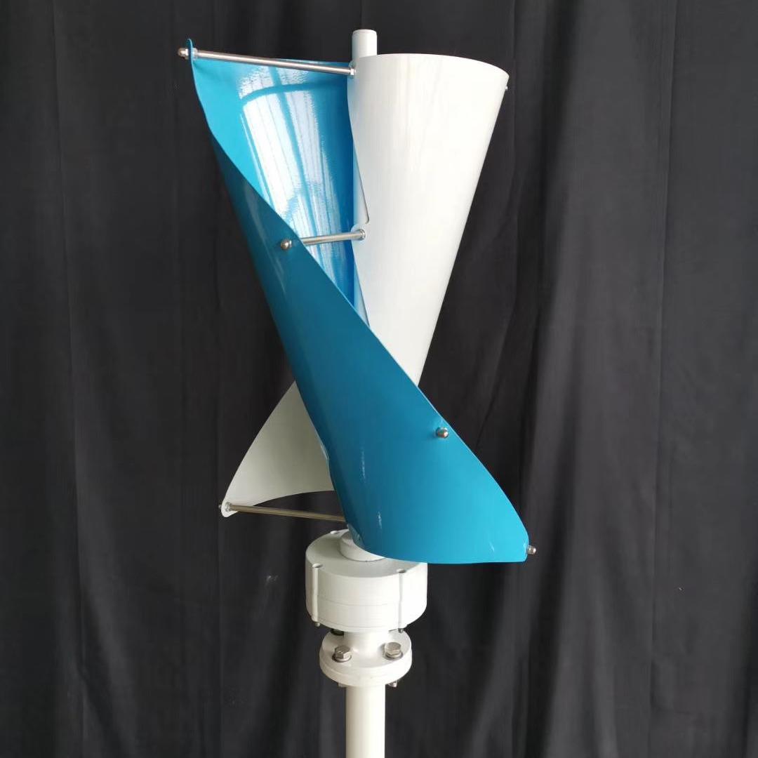 新品型小号螺旋型风力发电机蓝色白色