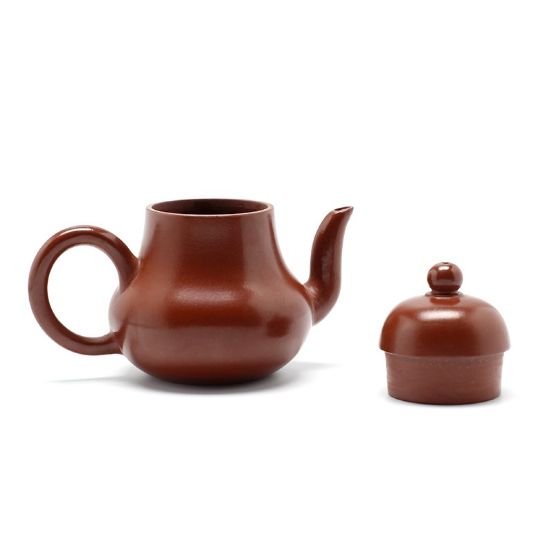 潮州朱泥手拉壶紫砂壶工夫茶具思婷壶红泥小侧把茶壶大红袍冲罐